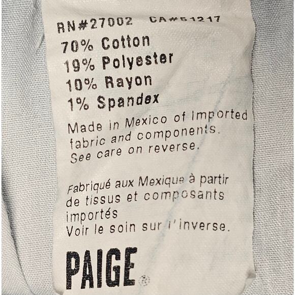 PAIGE Scheyla Raw Hem Cuffed Denim Shorts DNM573 Size 31 - Picture 11 of 16